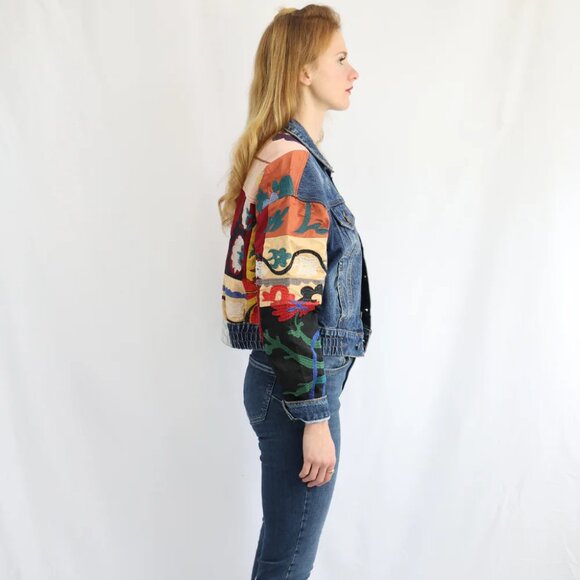 Size M NWT Desigual Sebastiana Denim Jacket - Picture 6 of 16